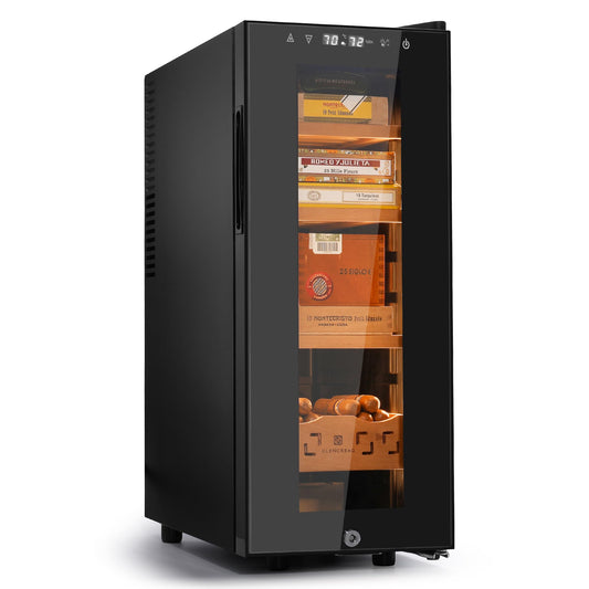 Glencreag 35L Electric Cigar Humidor with Thermoelectric Cooling & LED Lighting