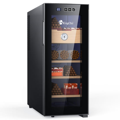 KingChii 33L Electric Cigar Humidor with Cedar Shelves & Hygrometer