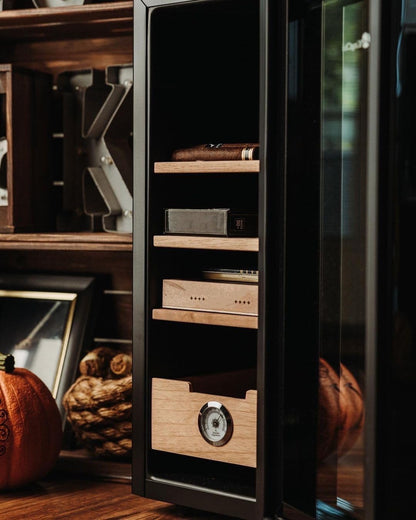 KingChii 33L Electric Cigar Humidor with Cedar Shelves & Hygrometer